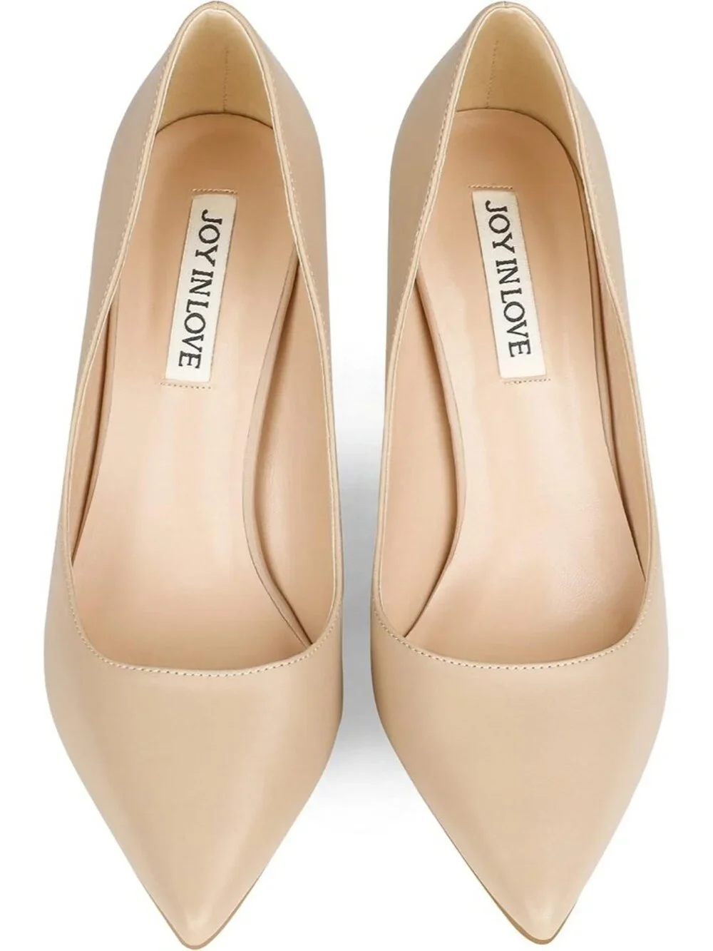Women's Apricot Matte Closed Pointed Toe High Heels Pumps Slip On Dressy Shoes